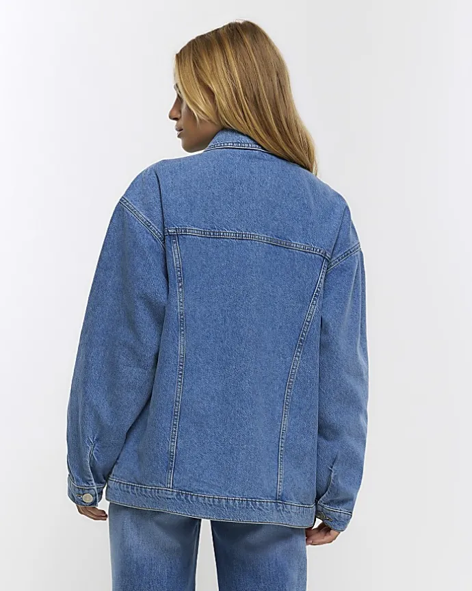 Blue trucker denim jacket