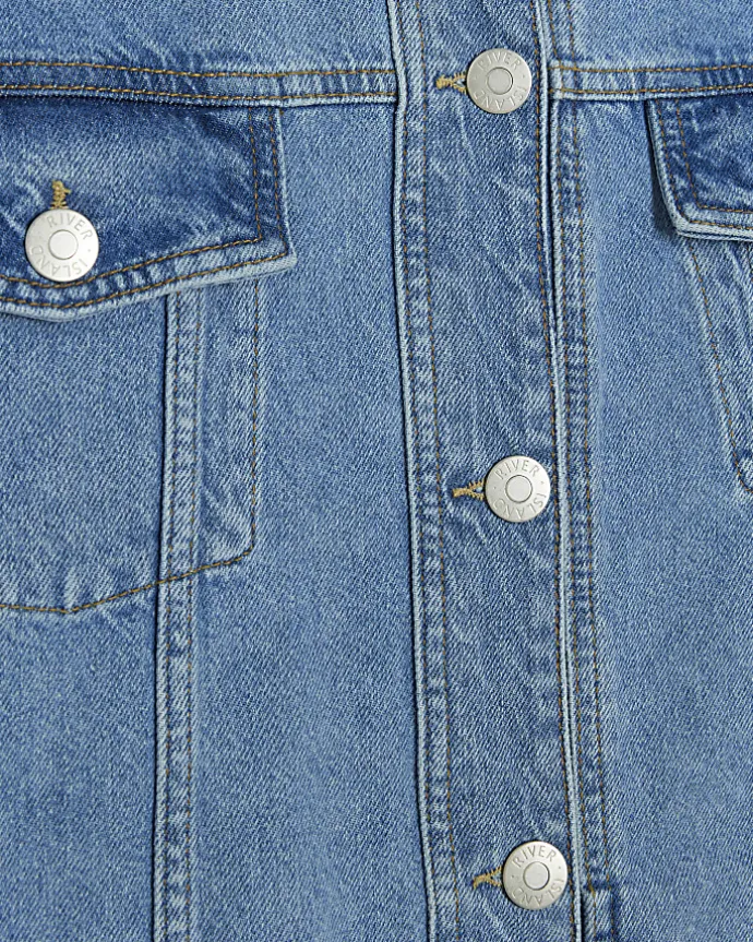 Blue trucker denim jacket