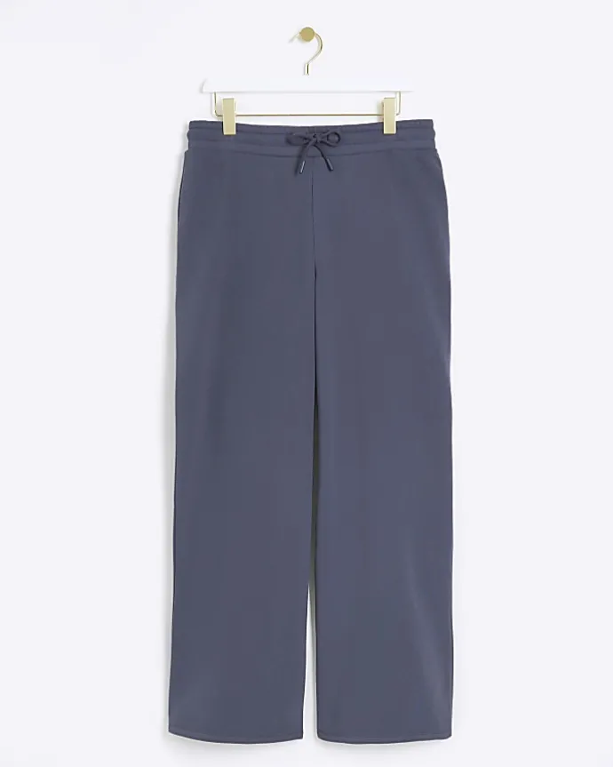 Blue wide leg joggers