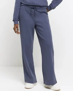 Blue wide leg joggers