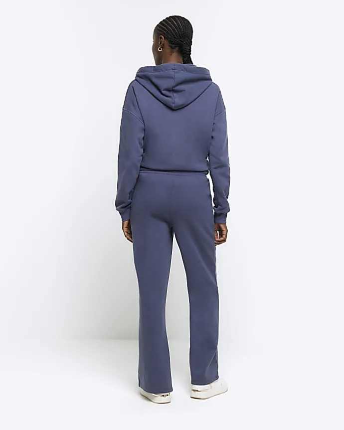 Blue wide leg joggers