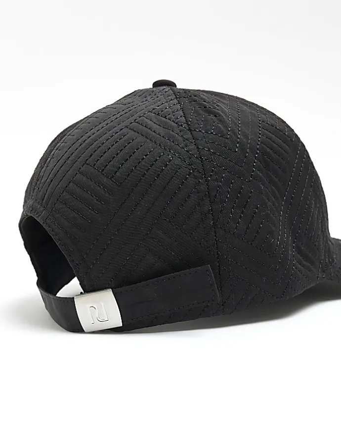Boys black quilted cap