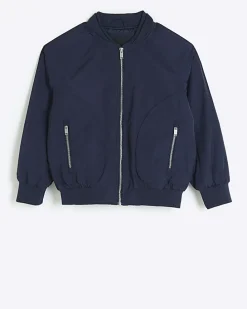 Boys navy bomber jacket