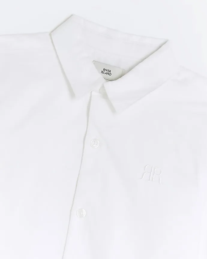 Boys white long sleeve oxford shirt