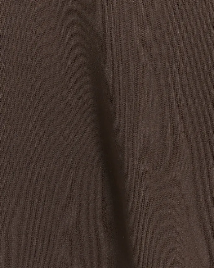 Brown crop plain sweatshirt