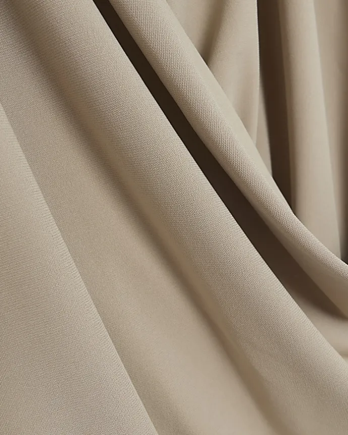 Brown drape wrap bodycon mini dress