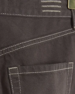 Brown high waisted relaxed straight fit jeans