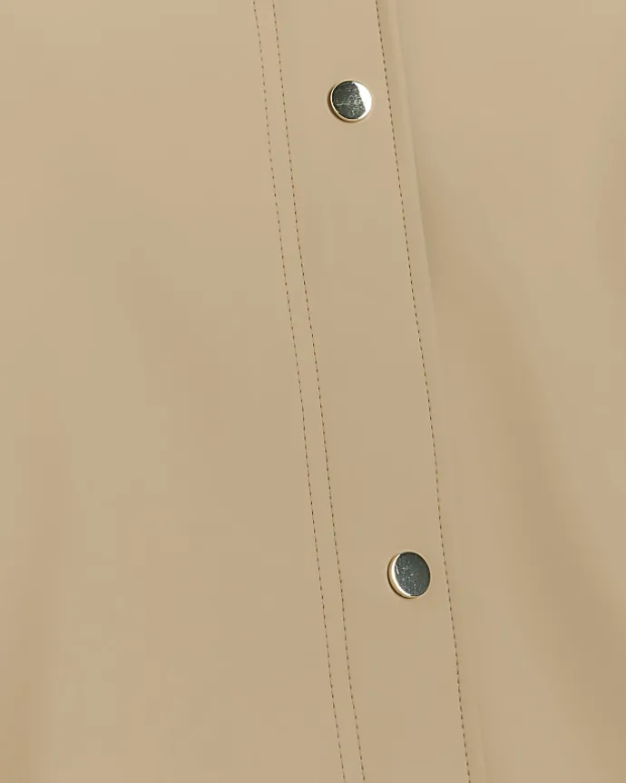 Brown Hooded Rain Coat