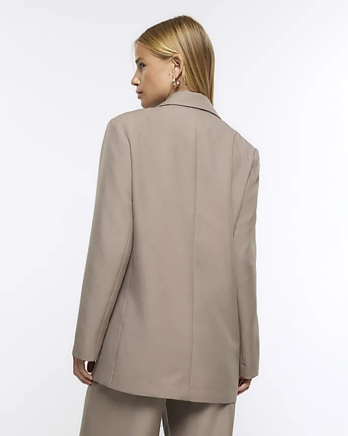 Brown light relaxed blazer