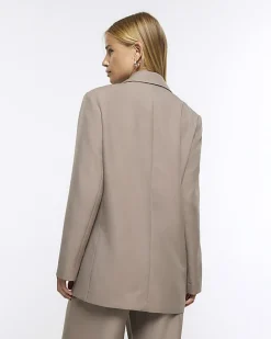 Brown light relaxed blazer