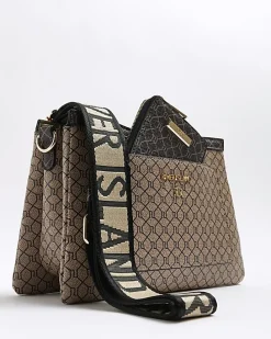 Brown monogram crossbody bag