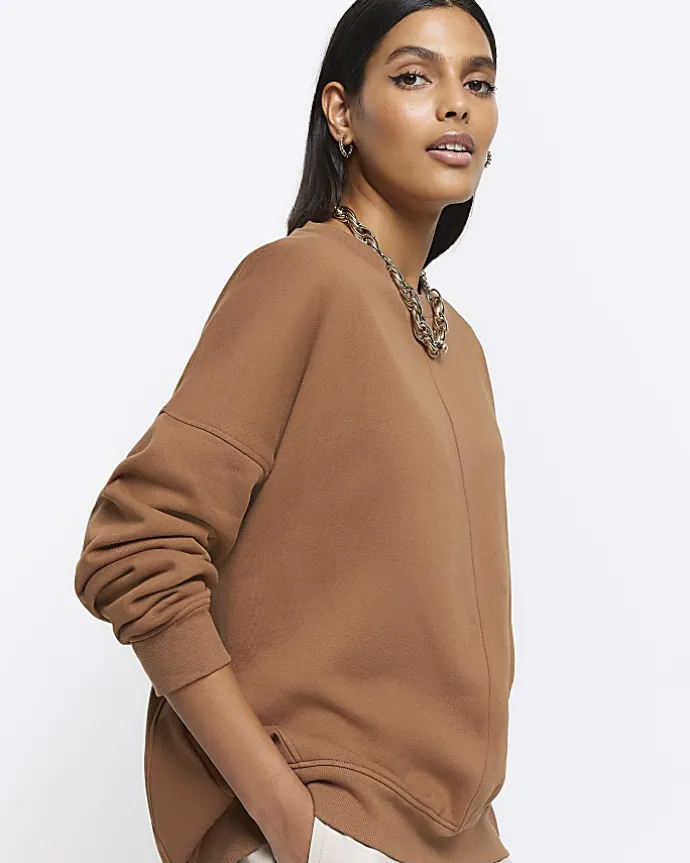 Brown oversized sweatshirt