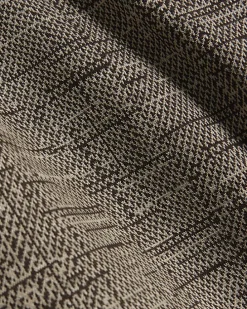 Brown regular fit cross hatch jacquard polo