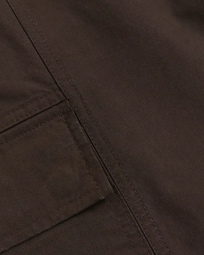 Brown regular fit seam cargo trousers