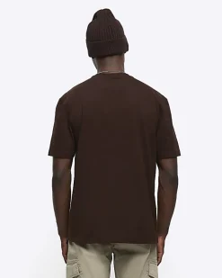 Brown regular fit t-shirt