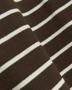 Brown stripe crop sweatshirt