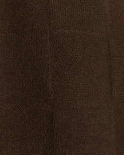 Brown textured roll neck jumper mini dress