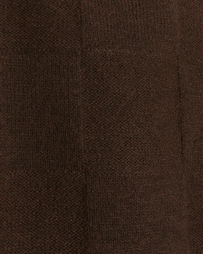 Brown textured roll neck jumper mini dress