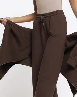 Brown wide leg joggers
