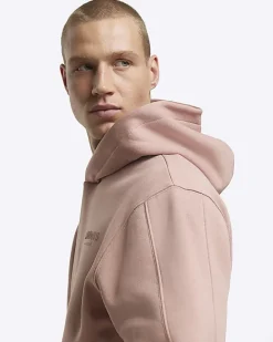 Coral regular fit graphic hoodie