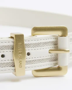 Cream Canvas Belt