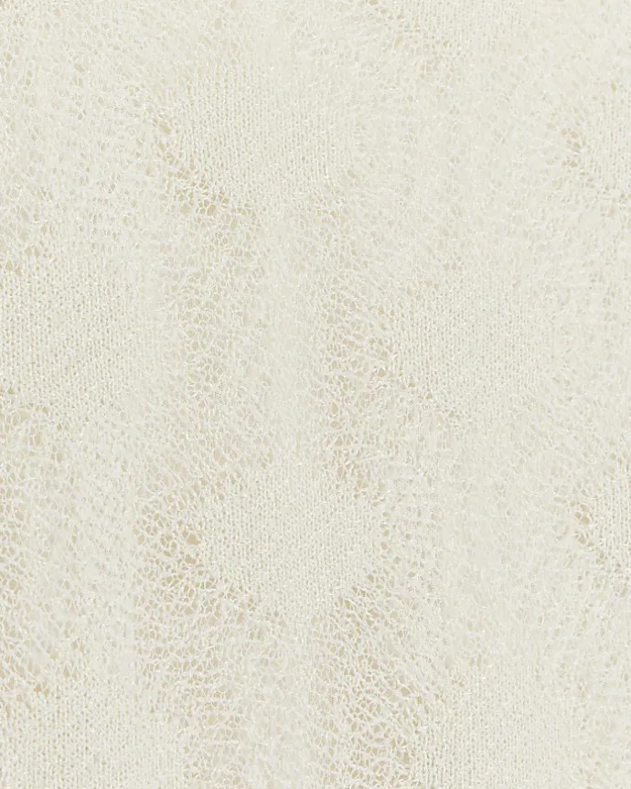 Cream crochet beach midi dress