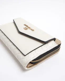 Cream embossed envelope purse