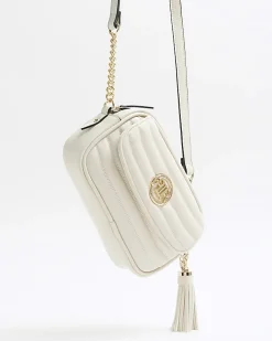 Cream soft cross body bag