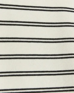 Cream stripe sweatshirt mini dress