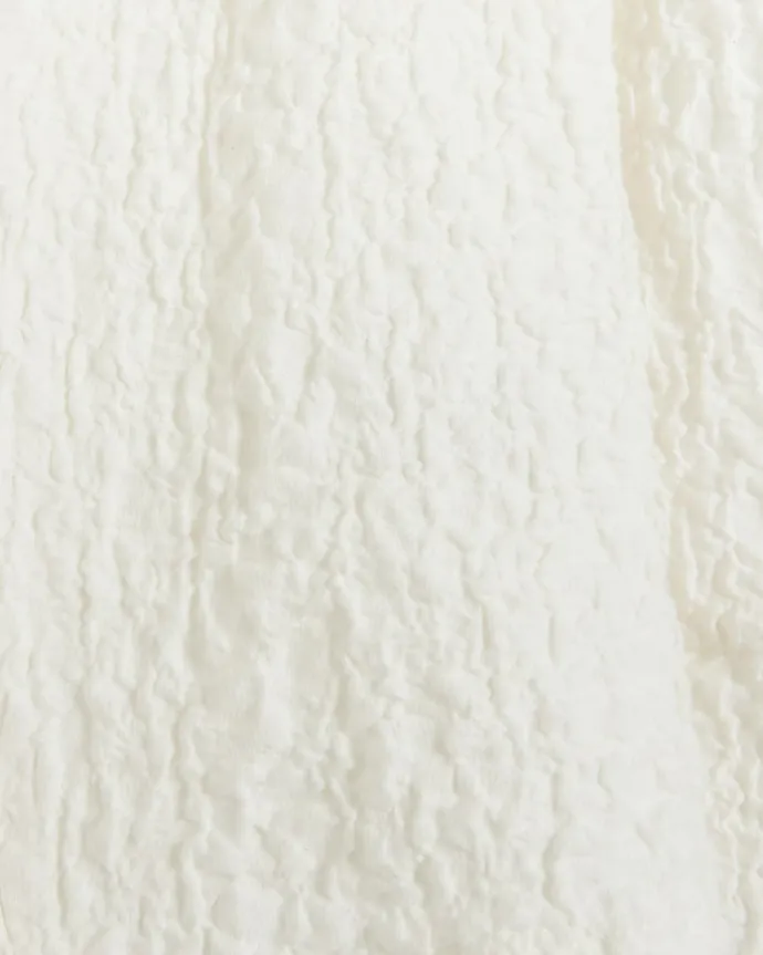 Cream textured long sleeve shirt