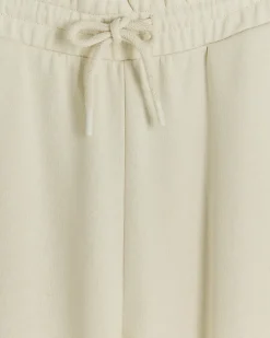 Cream wide leg joggers