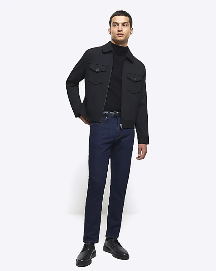 Dark blue slim fit jeans