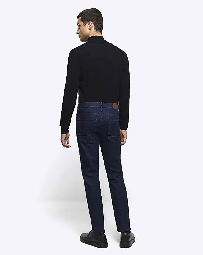 Dark blue slim fit jeans
