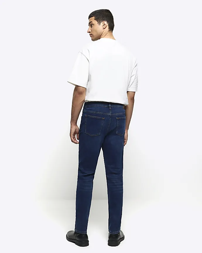 Dark blue slim fit jeans