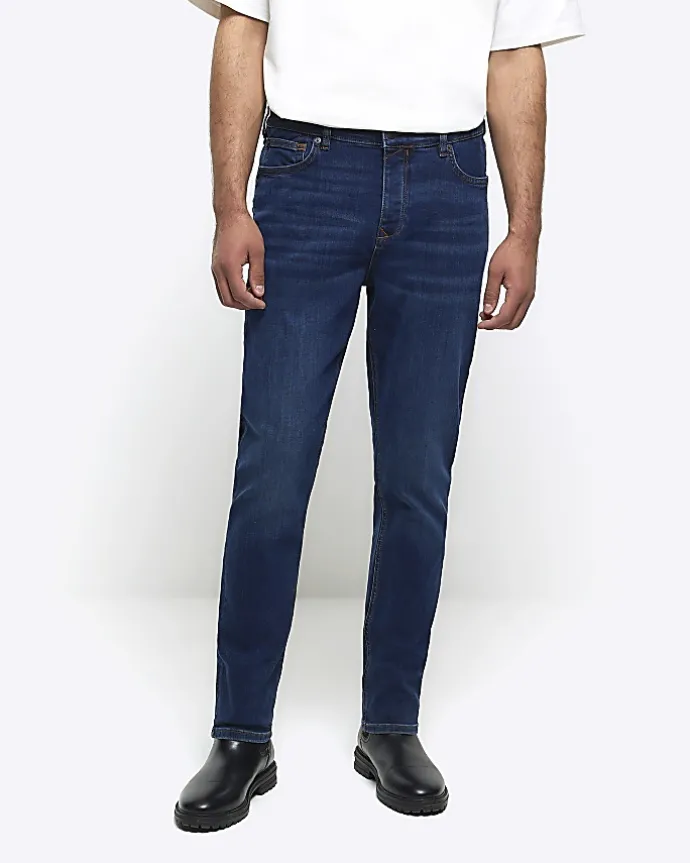 Dark blue slim fit jeans