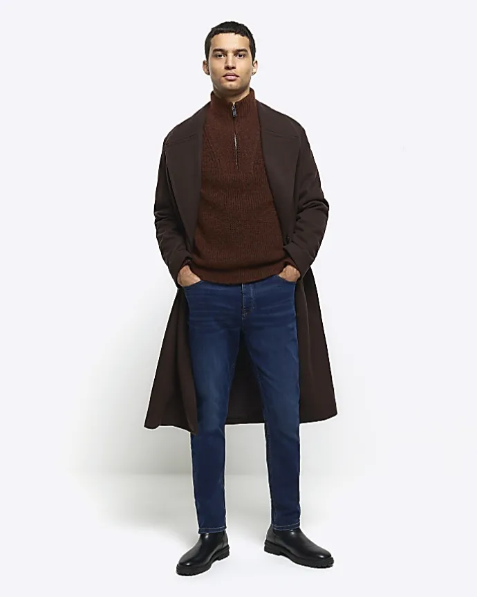 Dark blue slim fit jeans