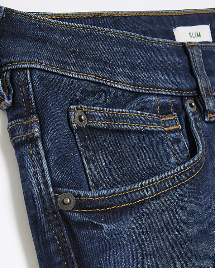 Dark blue slim fit jeans