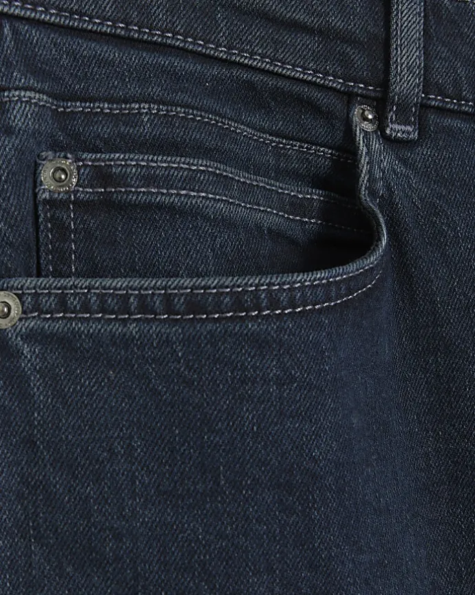 Dark blue tapered fit jeans