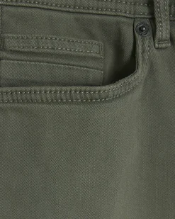 Dark green skinny fit jeans