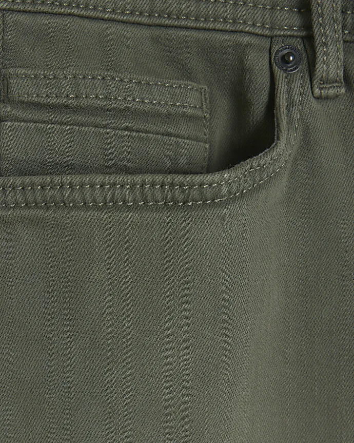 Dark green skinny fit jeans