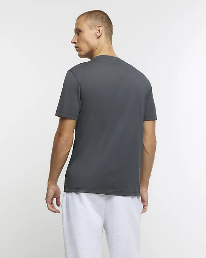 Dark grey slim fit t-shirt