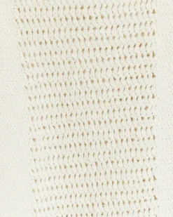 Ecru crochet beaded cami top