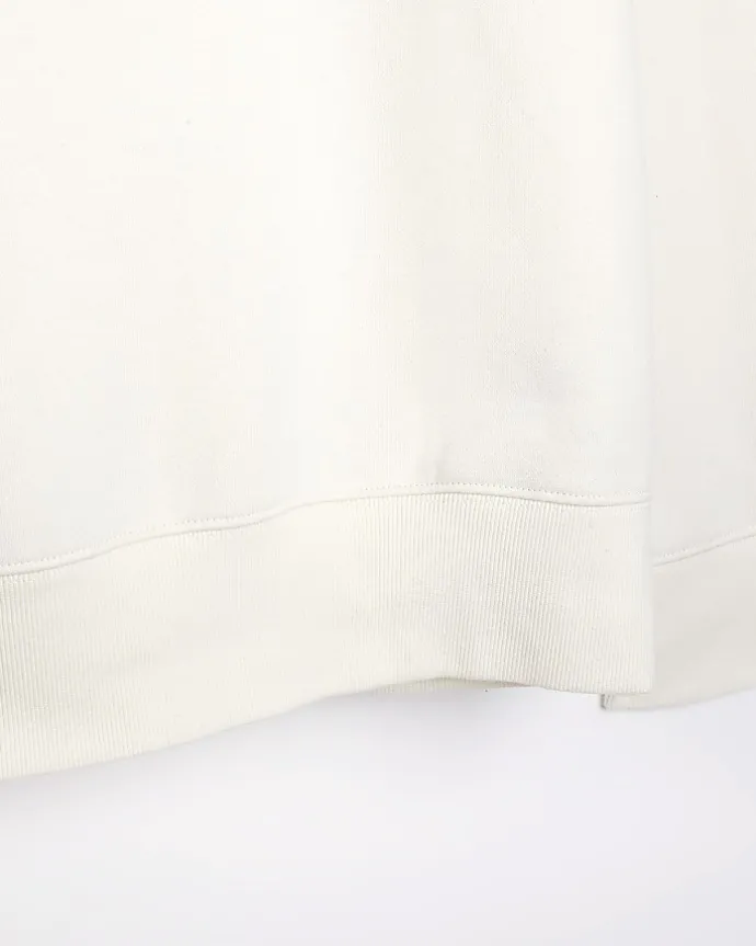 Ecru regular fit plain sweatshirt
