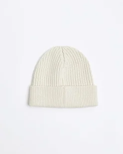 Ecru rib beanie