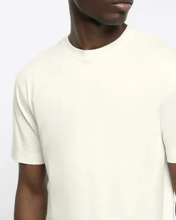 Ecru slim fit t-shirt