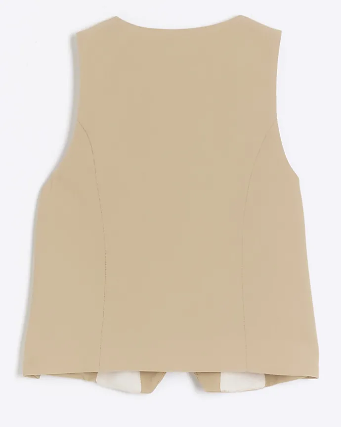 Girls beige waistcoat