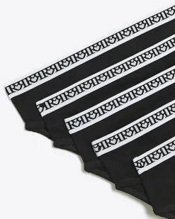Girls black brief 10 pack