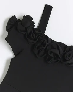 Girls black corsage jumpsuit