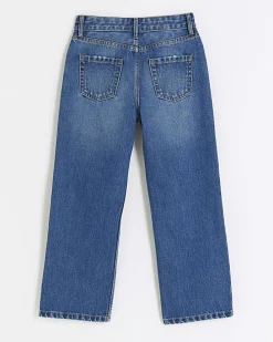 Girls blue straight leg jeans