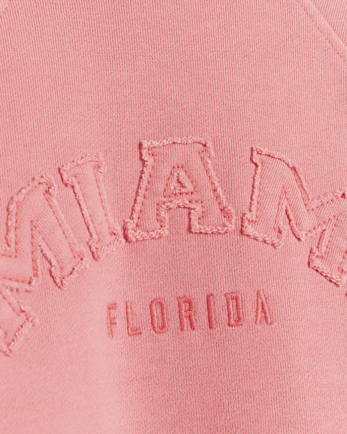 Girls coral sweatshirt and joggers set